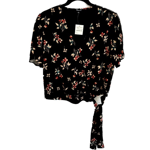 Madewell | NWT Botanical Print Wrap Top | Size L - Picture 2 of 5